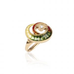 anillo-espiral-oro-18k-esmaltes-diamante