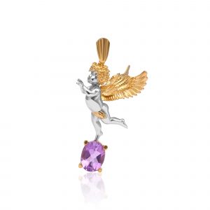 Colgante angelito en plata de ley