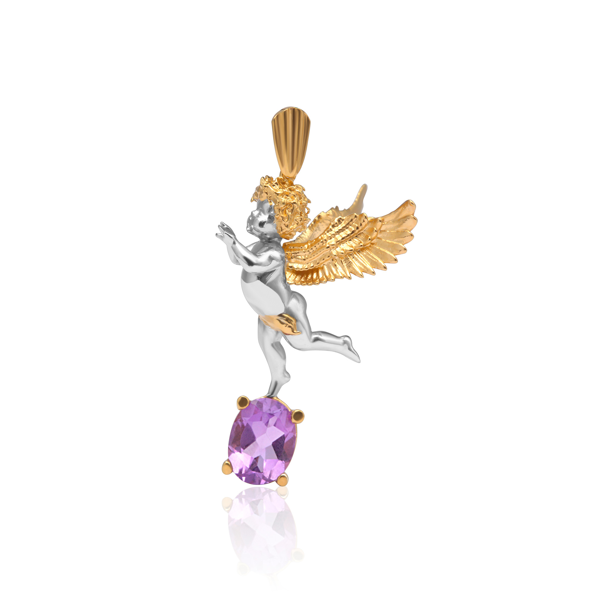 Colgante angelito en plata de ley