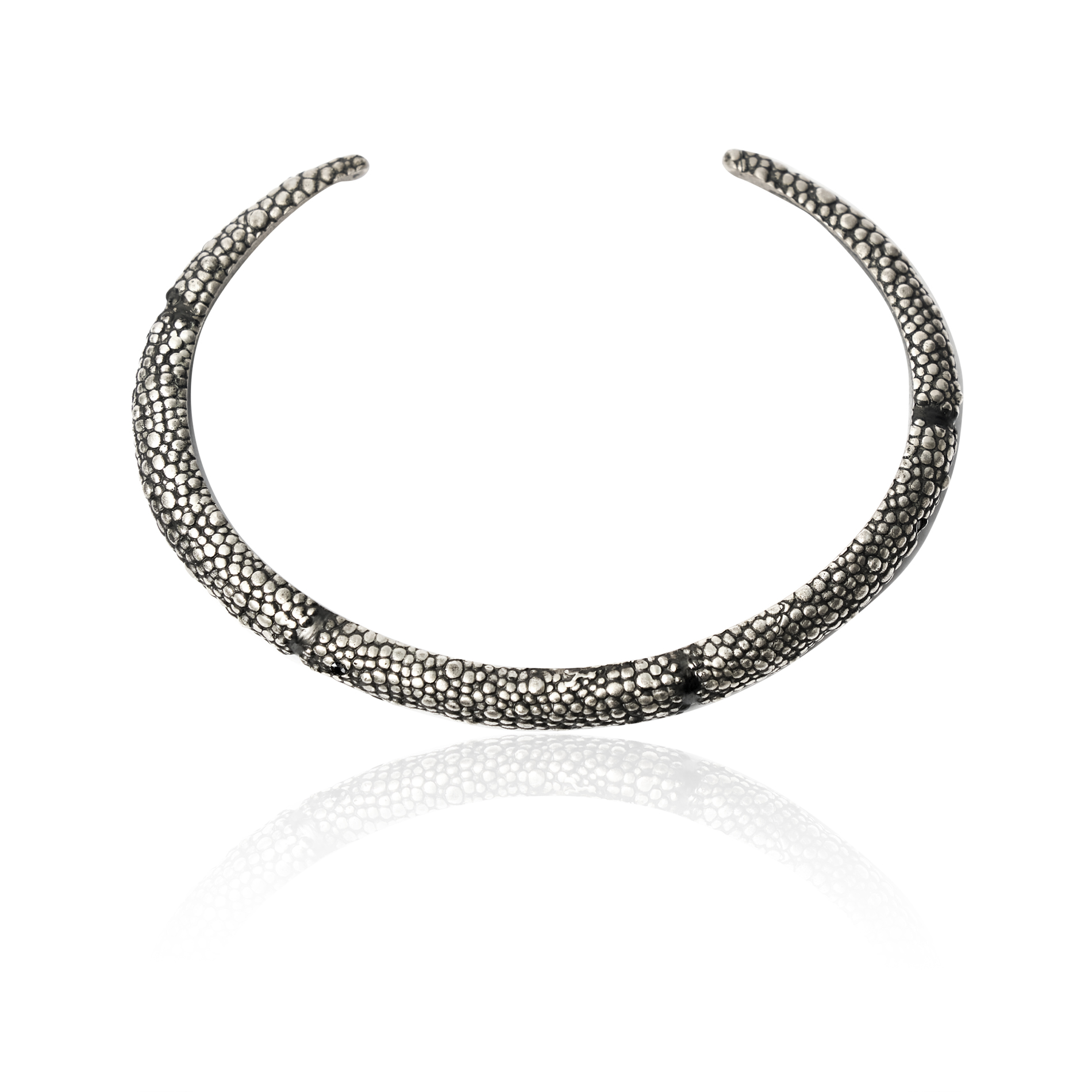 Pulsera de plata con rodio negro con diamantes negros - Imagen 2