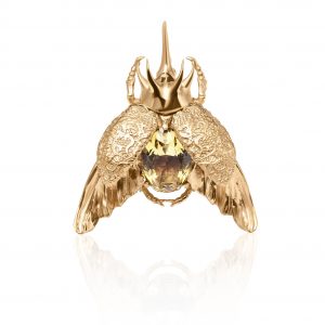 Colgante escarabajo con citrino