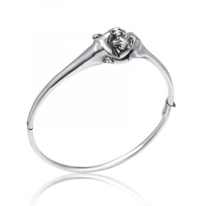 Pulsera de plata con leopardos