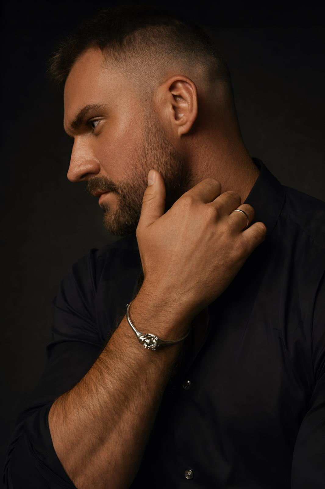 Pulsera de plata con leopardos - Imagen 3